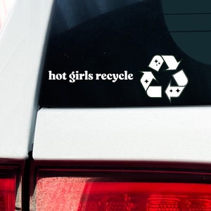 ragazze hot riciclano (decalcomania)
