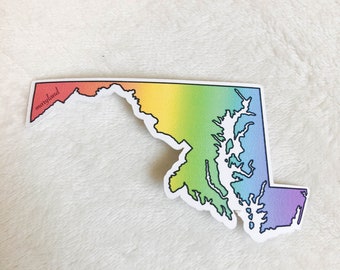 Maryland Pride Rainbow State (Sticker)