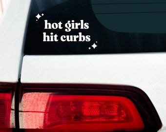 hot girls hit curbs (decal)