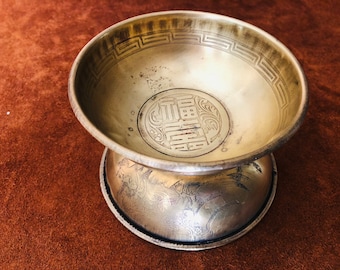 19th century Ming and Qing Dynasties Brass Dragon Bowl