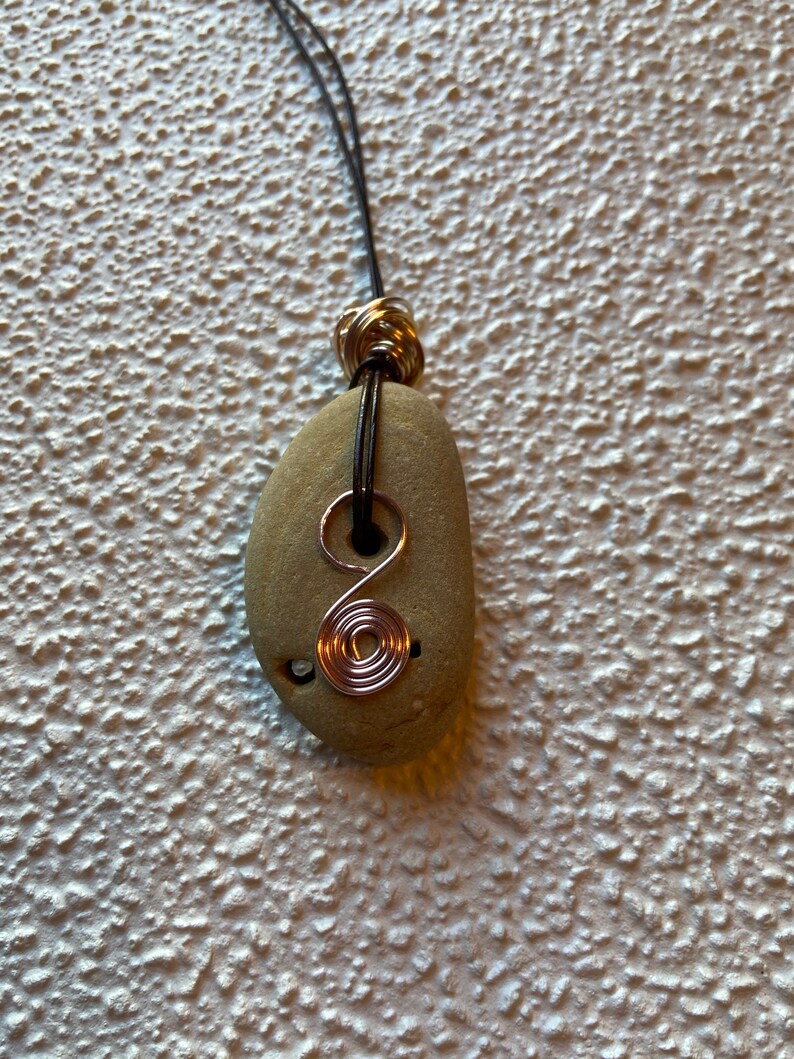CRYSTAL JEWELRY/hag stone necklace/witches stone/hag stone Etsy