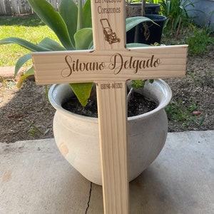 Memorial Wood Cross Personalized for Your Loved One - Etsy