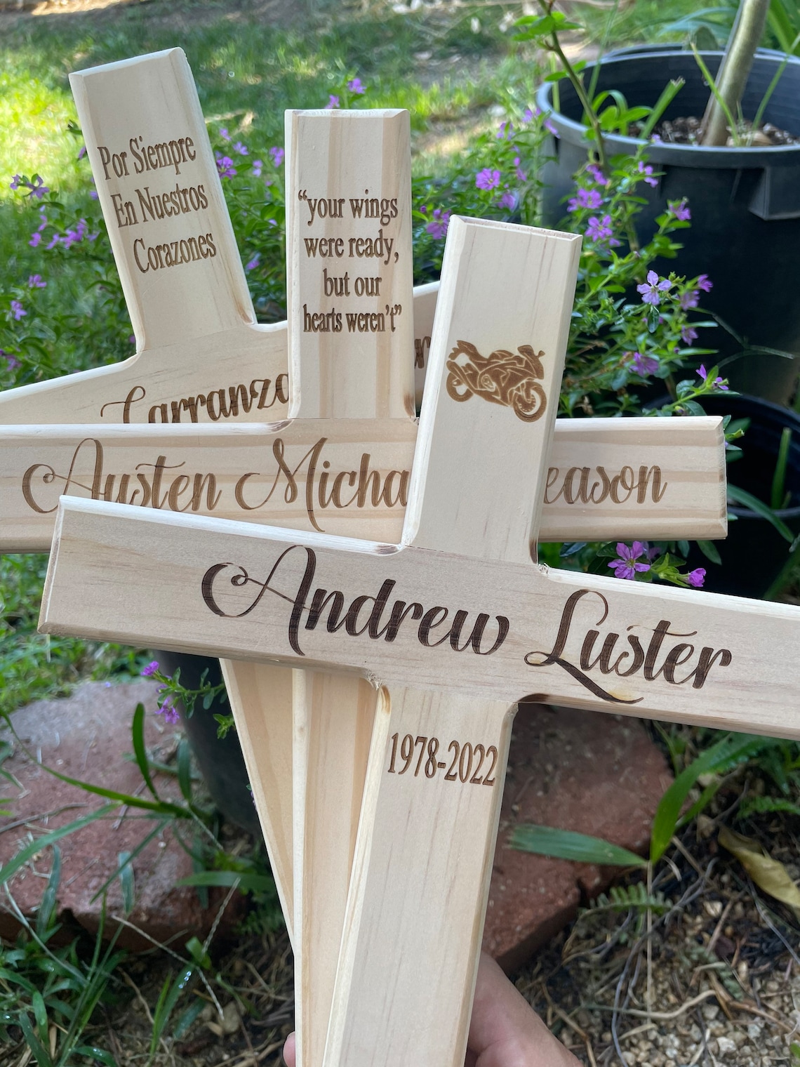 Memorial Wood Cross Personalized for Your Loved One - Etsy