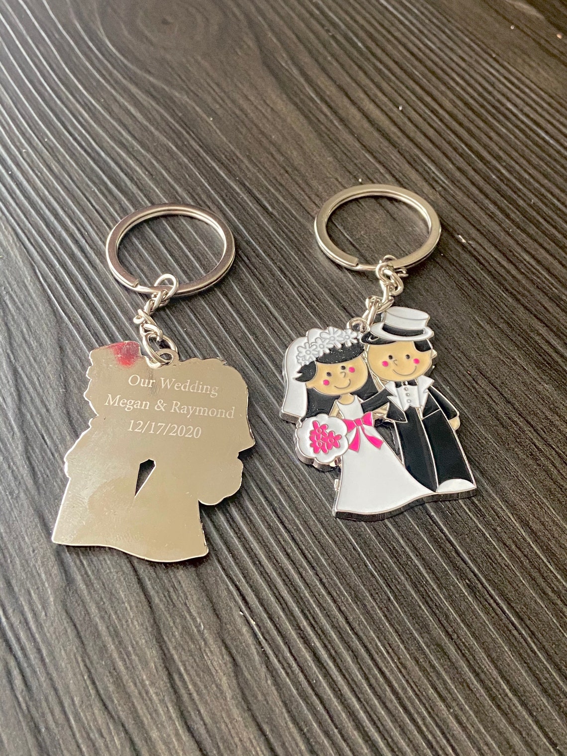 Personalized Wedding Keychains Gifts Keepsakes For Guest 12 Etsy