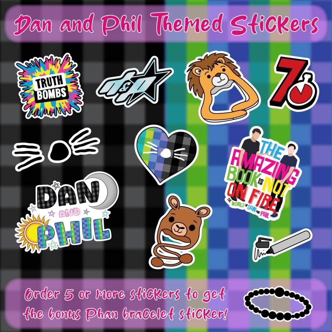 Phil Cons Sticker Dan and Phil Themed Stickers - Etsy