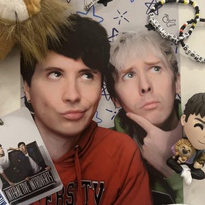 A4 Dan and Phil Uni Hoodie Painting Poster Print