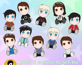 Pegatinas de peluche de Dan y Phil