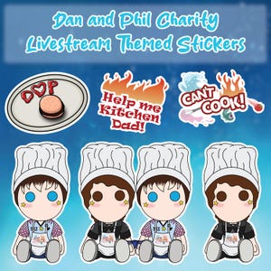Dan and Phil Charity Livestream Themed Stickers