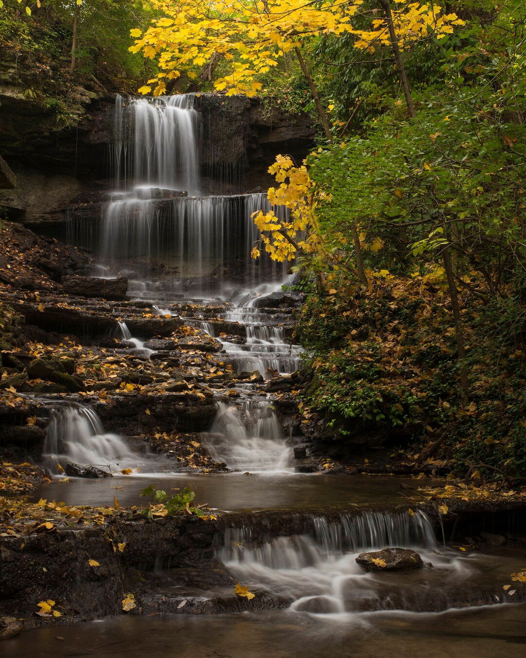 West Milton Cascades Ohio Fall Autumn Waterfall Fall - Etsy