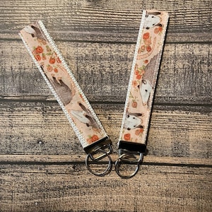 Wristlet key-possum keychain key fob-wallet strap-key holder-car keys-Lanyard-women’s key fob-key charms-new car-car gifts-