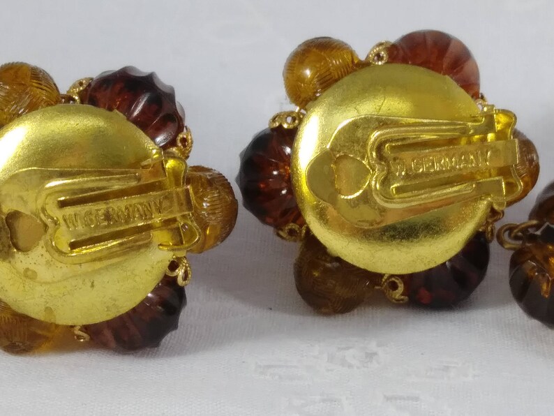 Vintage Necklace /& Earring Set 1950/'s-60/'s Plastic and Metal Beads Signed Western Germany