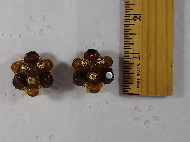 Vintage Necklace /& Earring Set 1950/'s-60/'s Plastic and Metal Beads Signed Western Germany
