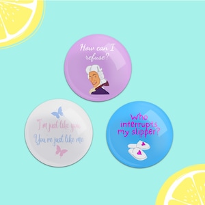 Princess and the Pauper Inspired Pinback Buttons