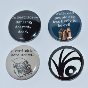 Baudelaire Unfortunate Pinback Buttons