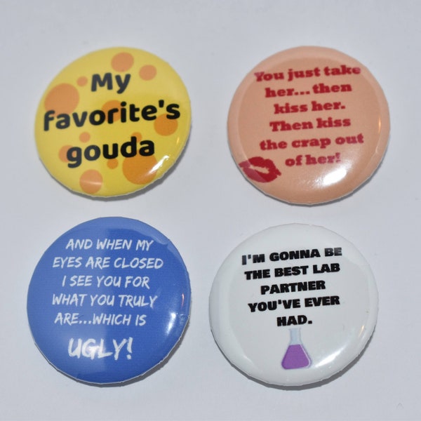 She's the Man Inspired Pinback Buttons