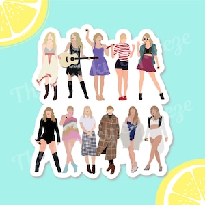 TS Eras with TTPD Vinyl Waterproof Sticker, Eras Sticker, Eras Tour Sticker, TTPD Era