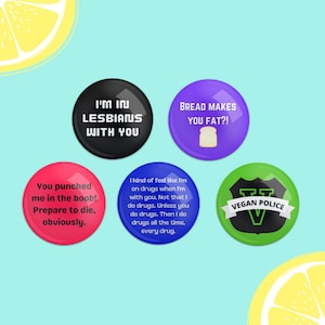 Scott Pilgrim Vs The World Inspired Pinback Buttons