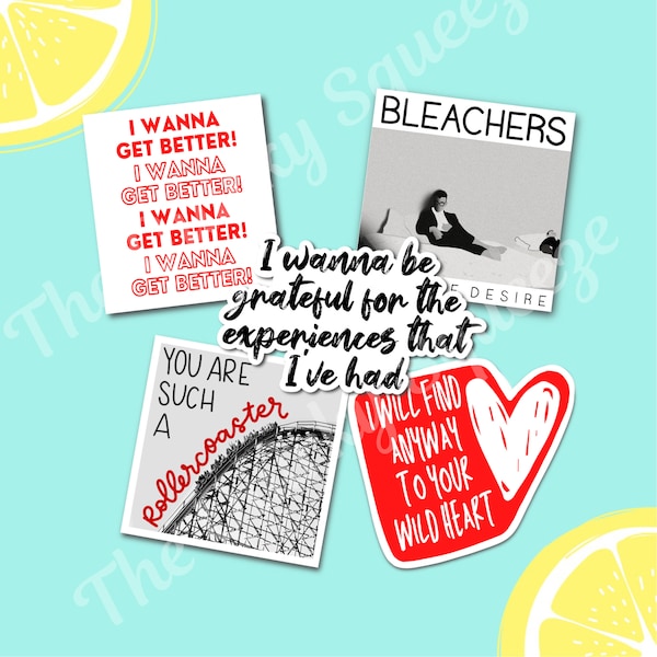 Bleachers Jack Antonoff Strange Desire Album Inspired Waterproof Weatherproof Vinyl Stickers