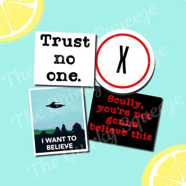 X-Files TV Show Inspired Waterproof Vinyl Stickers