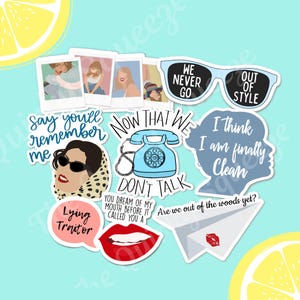 1989 Waterproof Stickers, OOTW Sticker, TS Stickers, Style, Polaroid Sticker, Wildest Dreams, Finally Clean