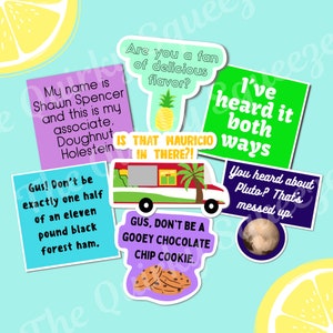 Psych TV Show Inspired Waterproof Vinyl Stickers