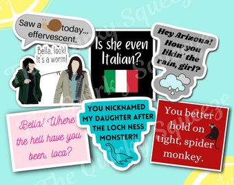 Edward and Bella Vinyl Waterproof Stickers| Vampire Movie| BWTHHYBL| Effervescent Snail| Nessie Sticker