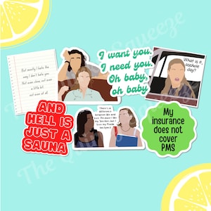 10 Things I Hate About You Movie Inspired Waterproof Vinyl Stickers, Heath Ledger, Rom Com Stickers