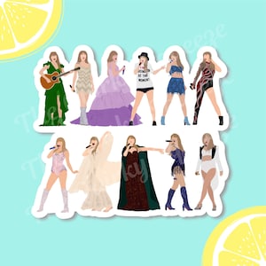 TS Eras with TTPD Vinyl Waterproof Sticker, Eras Sticker, Eras Tour Sticker, Eras Tour Outfits Sticker