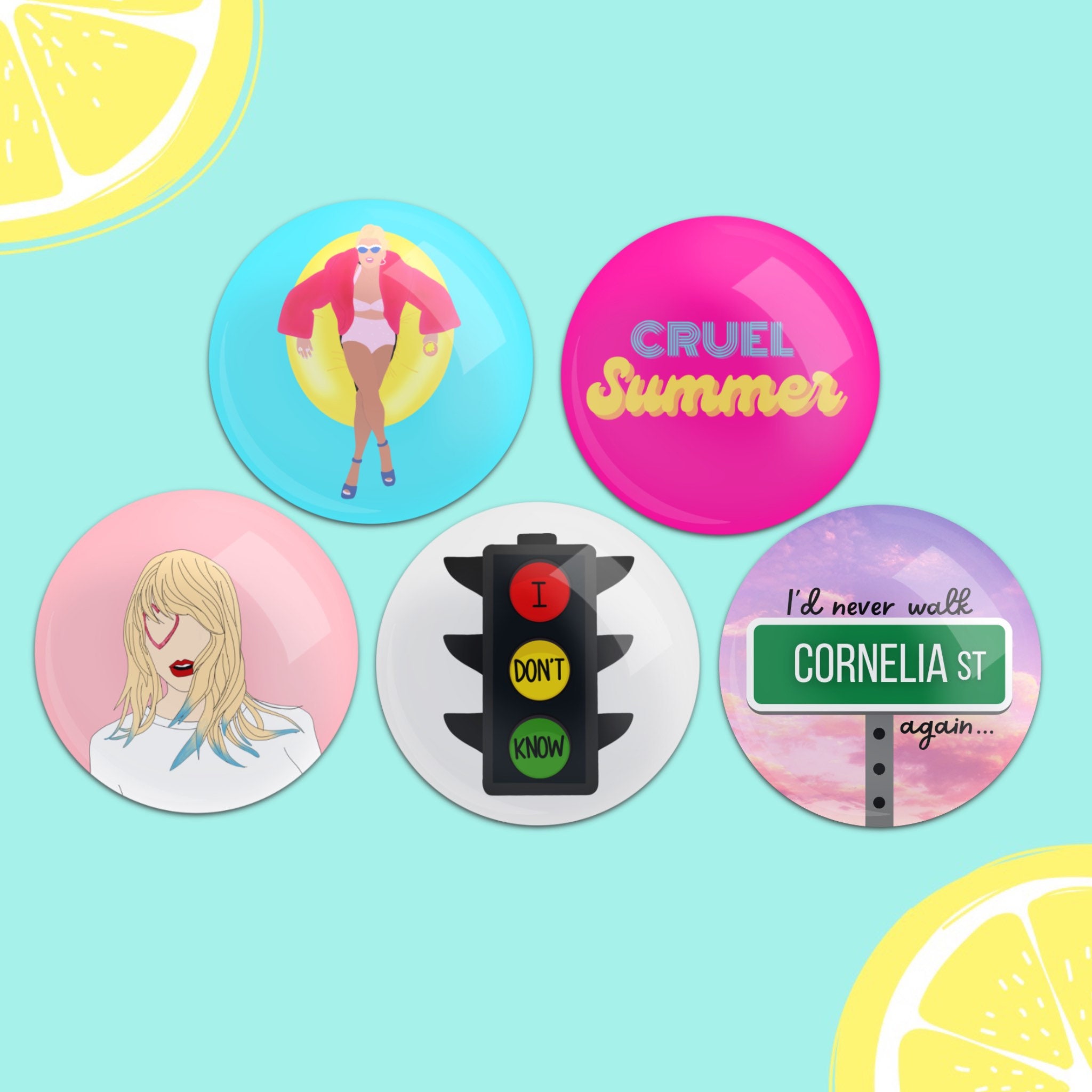 Taylor Swift Pins, Lover Album Inspired Pin-back Buttons -  Israel