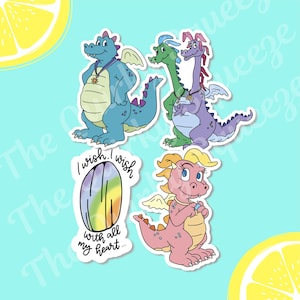 Dragon Tales Show Inspired Waterproof Vinyl Stickers, Nostalgic TV Stickers, Throwback Stickers, Dragon Stickers, DragonTales