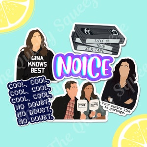 Jake, Raymond, Amy, Gina, Terry, Rosa and Charles Waterproof Vinyl Stickers