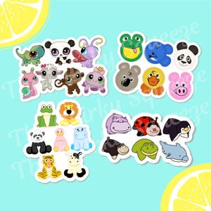 Nostalgic Pets Waterproof Vinyl Stickers, LPS, Web Kinz, Pillow Pets, Zoo Pals Sticker, 2000s Kids Stickers, Nostalgia Sticker