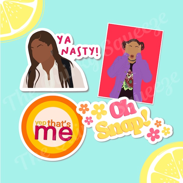 So Raven, Raven Baxter, Oh Snap, Ya Nasty, Psychic Funny TV Show Inspired Waterproof Vinyl Stickers