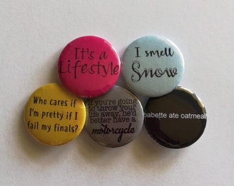 Gilmore Girls Buttons