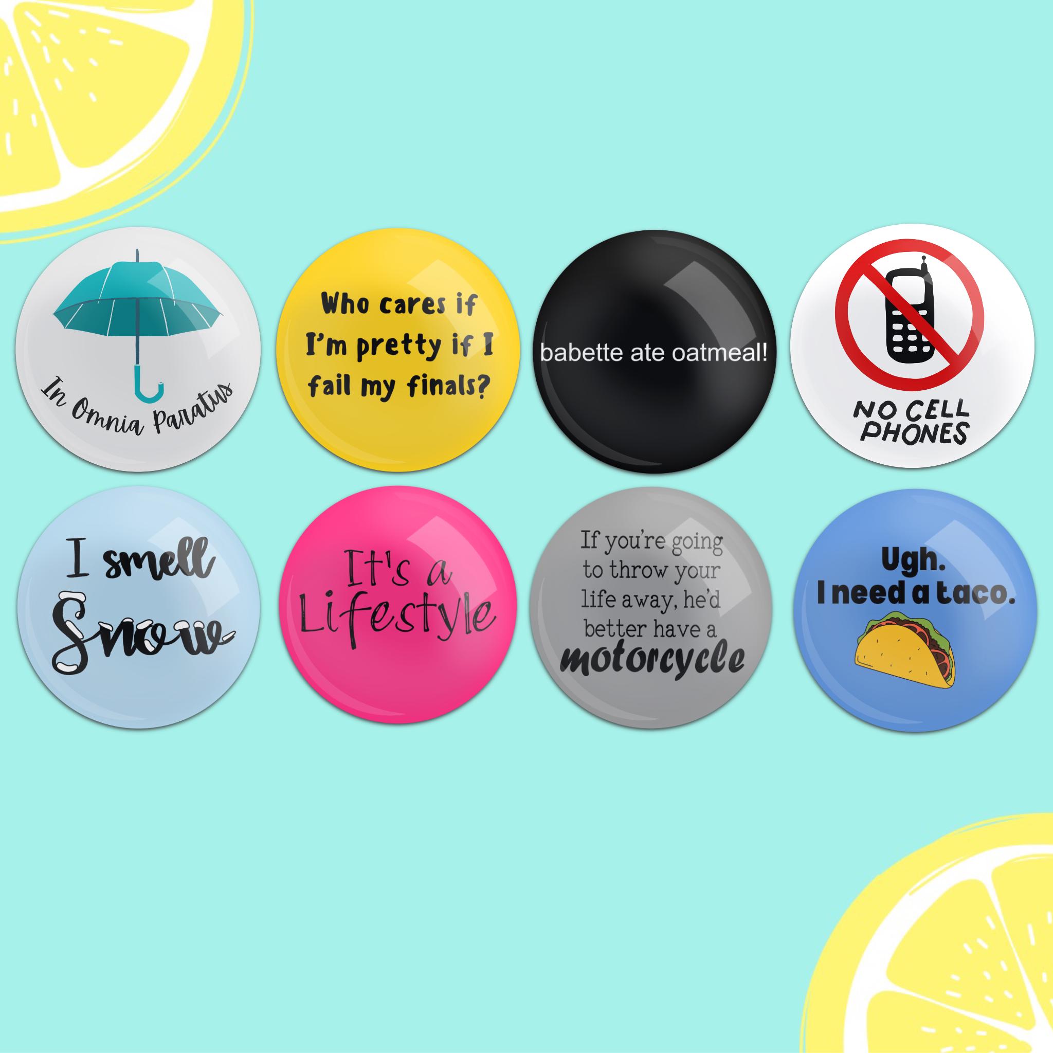 Lorelai Rory TV Show Inspired Pin-back Buttons