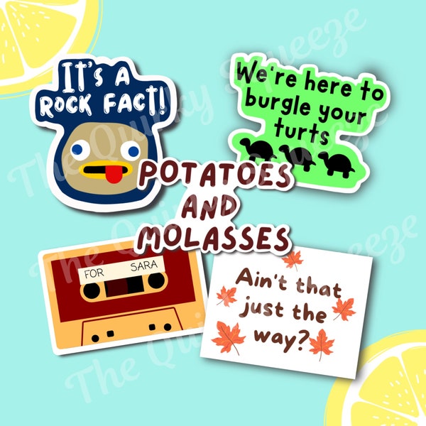 OTGW Waterproof Vinyl Stickers| Garden Wall| It’s A Rock Fact| Ain’t That Just The away?| Potatoes and Molasses