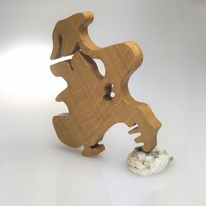 Rügen Holz Insel, Wanddeko, Geschenk maritim, Rügen aus Eichenholz, Ostsee Insel, Insel Silhouette