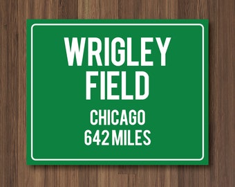 Wrigley Field Sign - Etsy