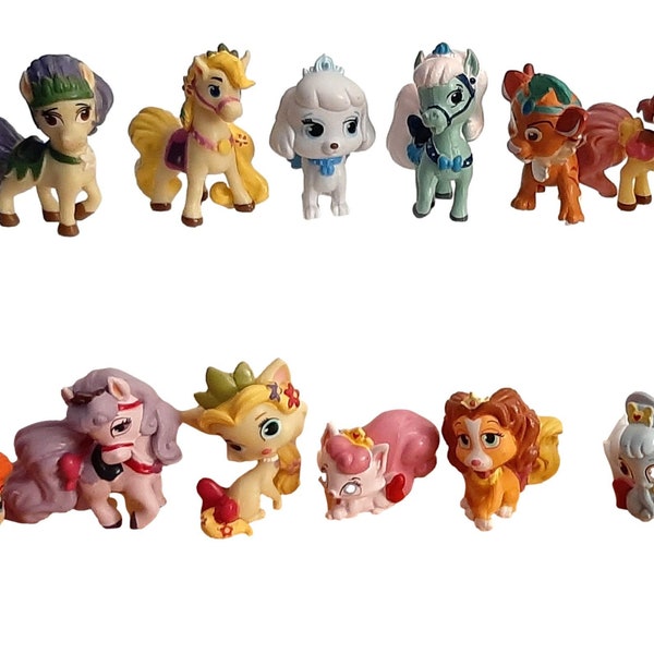 Palace Pets  Disney Birthday Cake Toppers 12 New Rubber Toy Figures Party Favor Cupcake Toppers