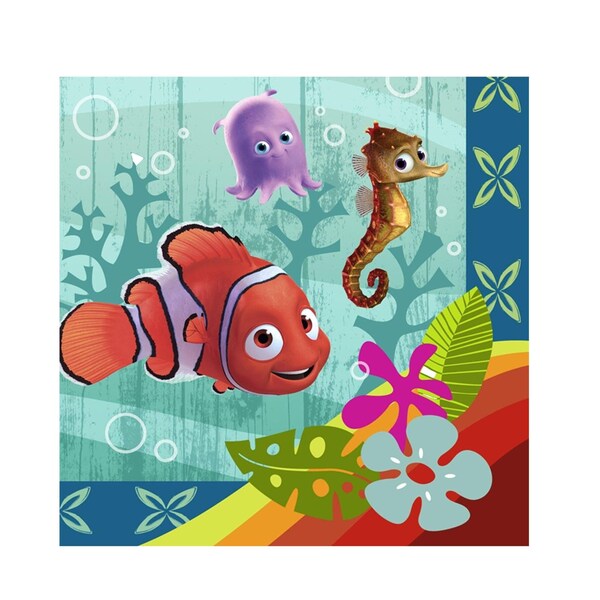 Finding Nemo  Beverage Napkins Serviettes 32 Total Napkins