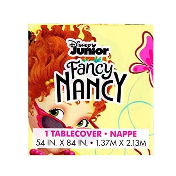 Fancy Nancy Disney Jr  Rectangular Plastic Table Cover, 54" X 84" Birthday  Party Supplies