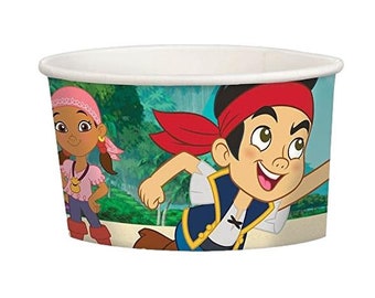 Jake and the Neverland Pirates  Ice Cream Treat Cups Birthday Party Favors
