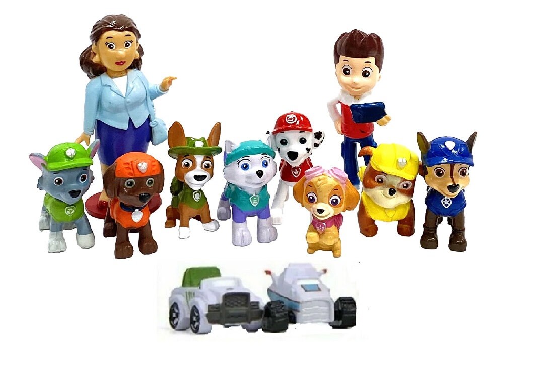 gezantschap Luchtvaartmaatschappijen verlegen Paw Patrol Birthday Cake Toppers 12 New Rubber Toy Figures - Etsy