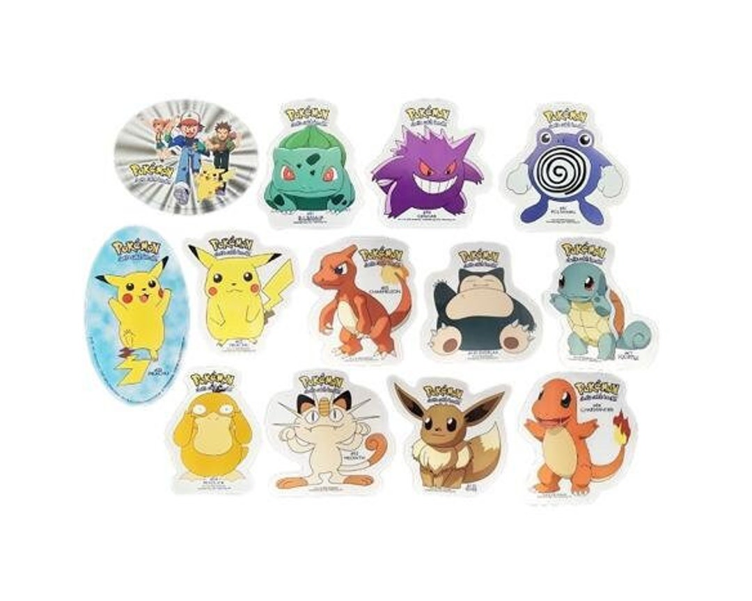 Pokemon Authentic Vintage Nintendo 1999 Die-cut Stickers 13 Count From ...