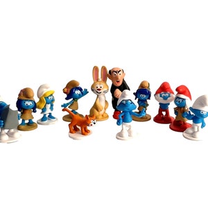 12pcs/set Smurfs Mini Figure Toys Ornament Model Dolls Set Cake Toppers  Decoration Party Favor Supplies Gifts