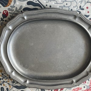 Wilton Armetale Queen Anne Oval Platter 14 1/2&quot; x 11 1/2&quot;