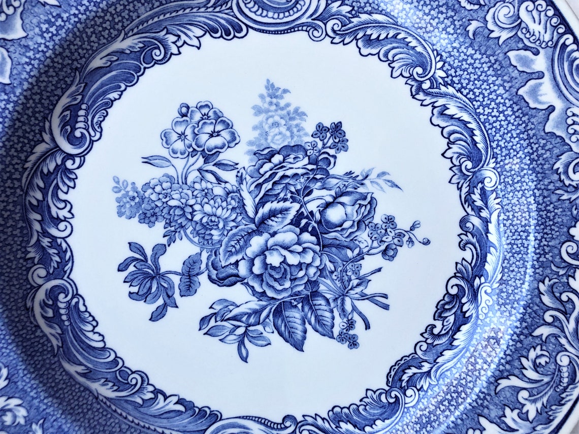 Spode Blue Room Collection Byron Groups Plate Etsy