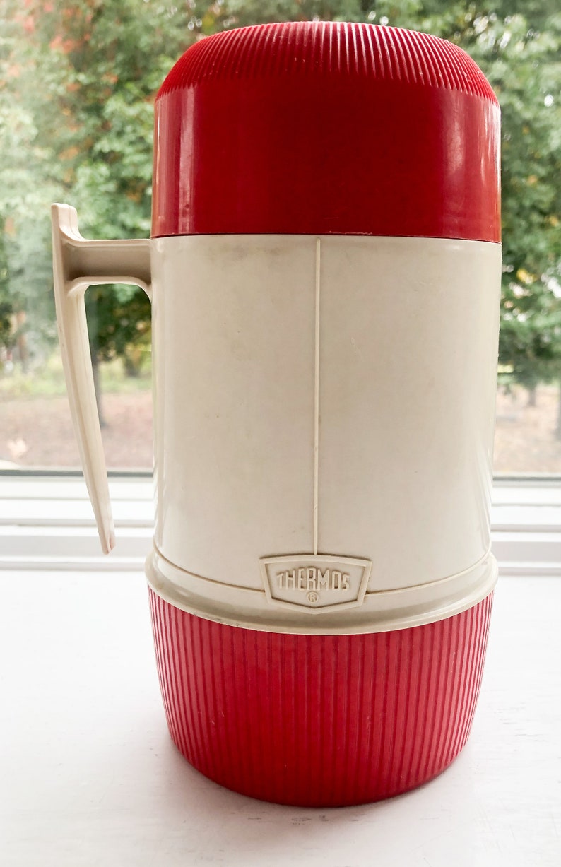 Vintage Mod Aladdin Thermos Wide Mouth Insulated Vacuum Bottle 1970's