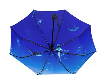 Anti-UV Automatic Sharks Umbrella (Underside Printing)(Model U06