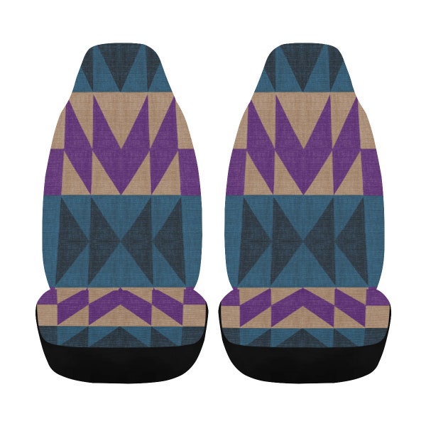 Car Seat Cover Purple Native Airbag Compatible (Set of 2)